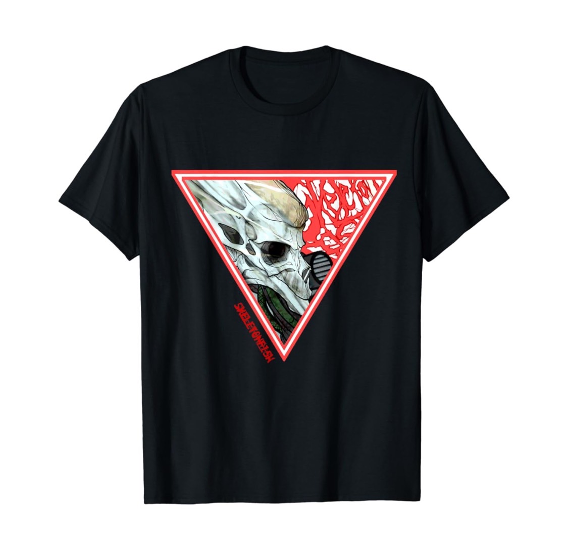 Tシャツ】ドクロ-骸骨魚2（画像をクリックで販売ページ）